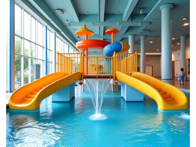 City Aquatic Center's new indoor water play structure